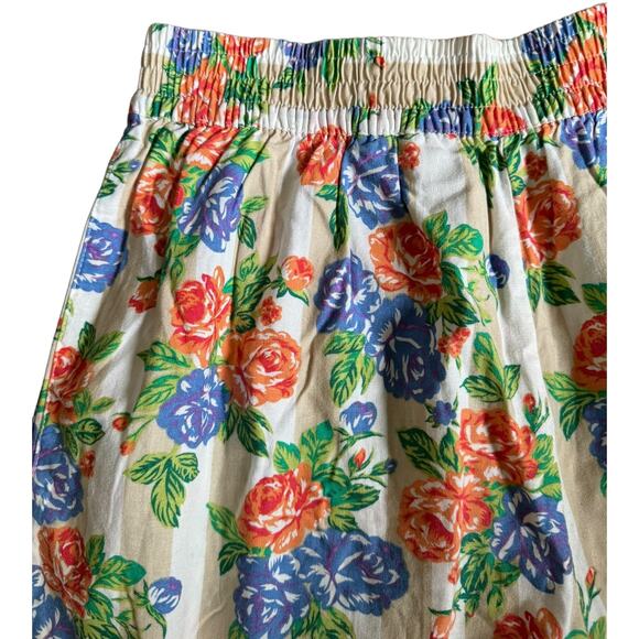 Vintage Karen Scott 90s Bermuda shorts floral print high waisted pleated size 10 - Picture 5 of 9